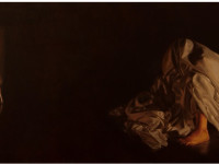 Domingo Donoso, Serie Velos, óleo sobre tela, 132 x 90 cm.